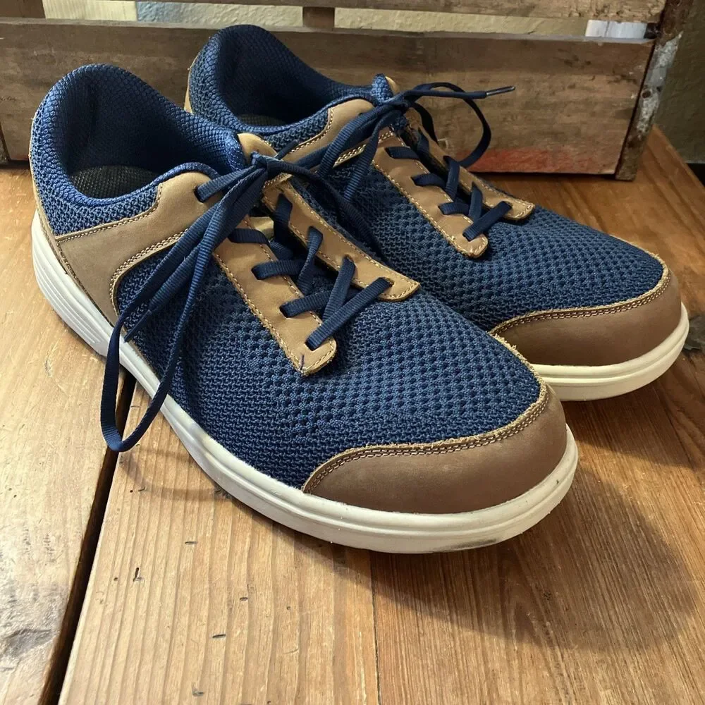 Orthofeet Tabor 20215 Shoes Mens 10.5 Blue Mesh Orthopedic Comfort Walking